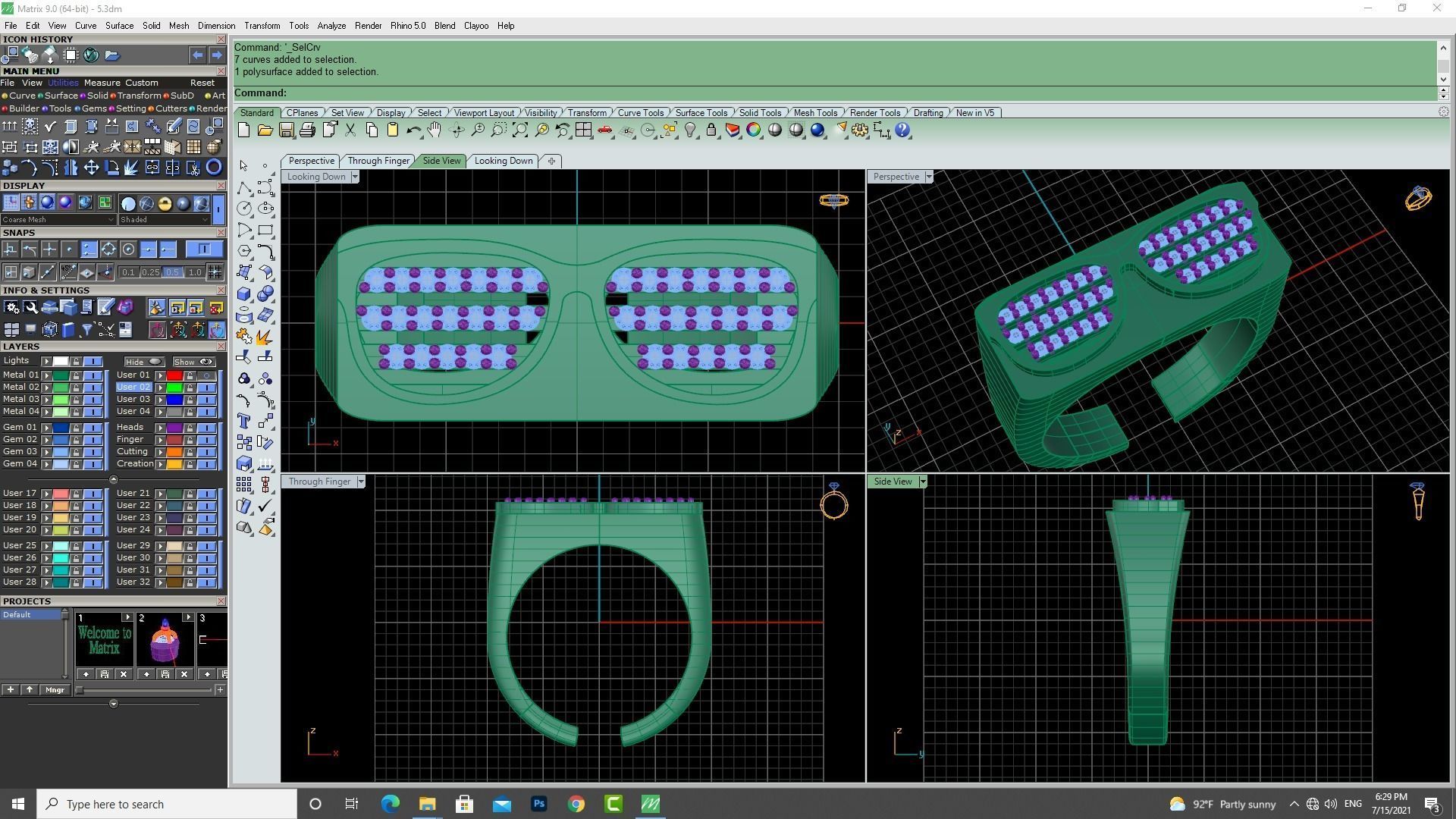 3d-model gem eyeglass ring 3D print model_14
