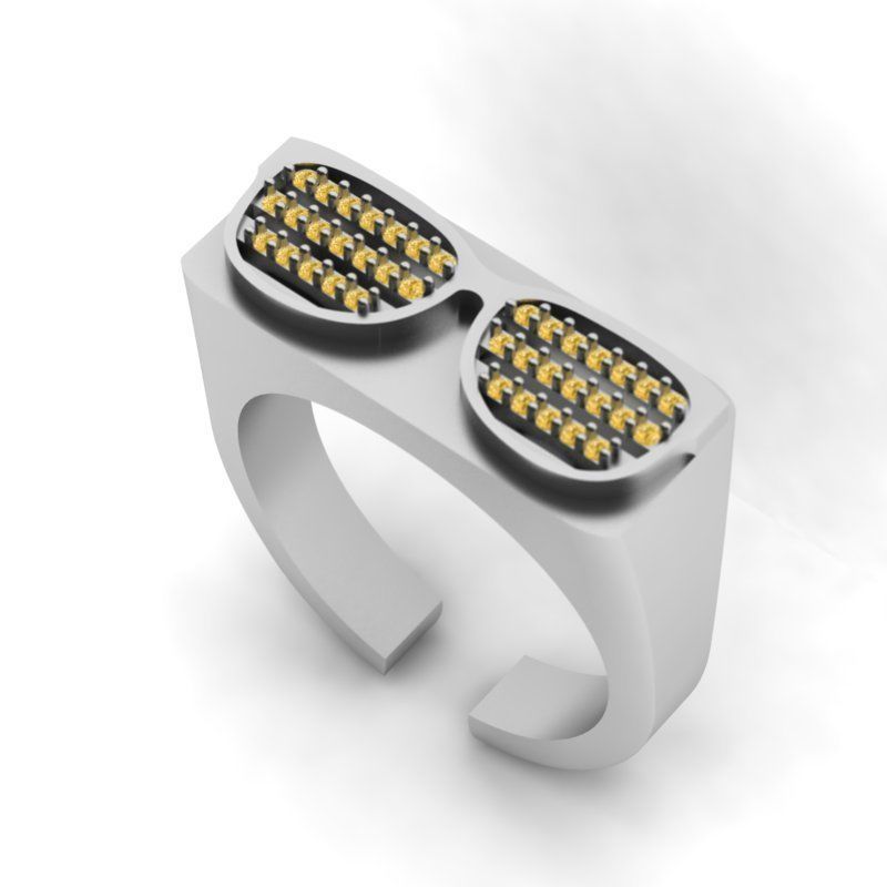 3d-model gem eyeglass ring 3D print model_7