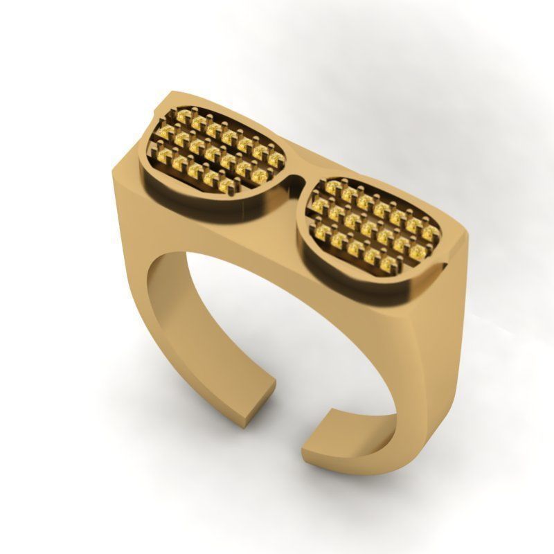 3d-model gem eyeglass ring 3D print model_2