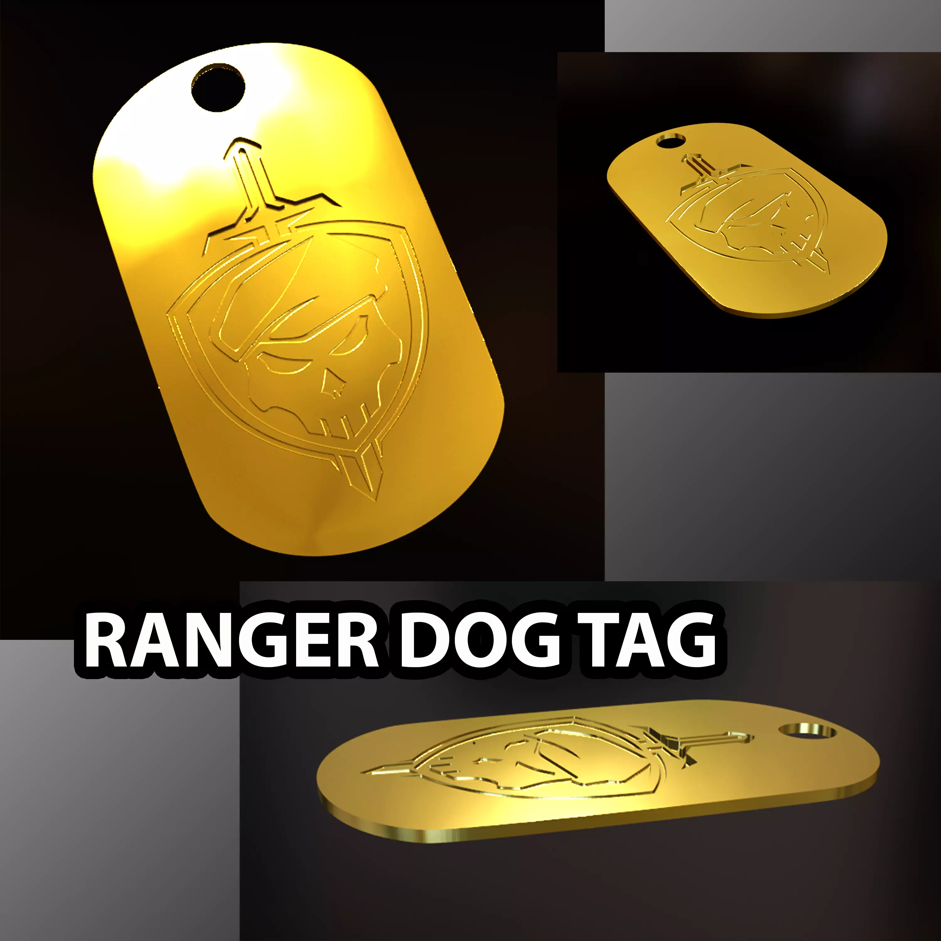 Ranger Dog Tag 3D print model