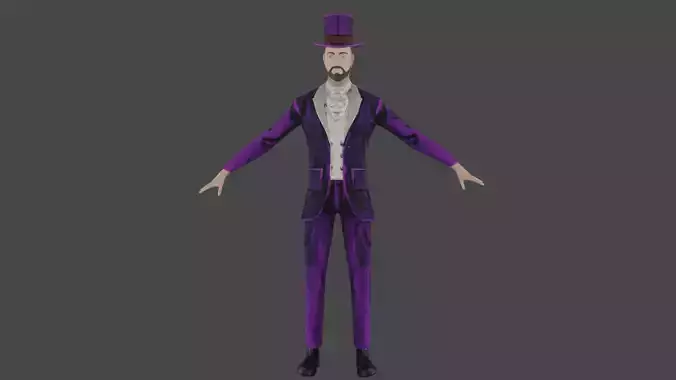 Ballroom man in suit and top hat
