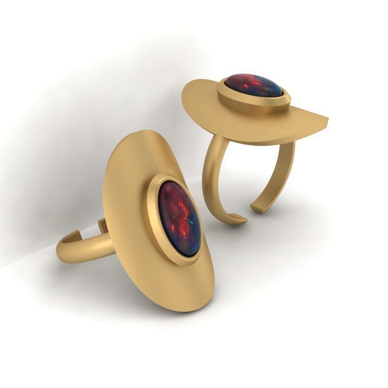 3d-model oval ring 3D print model_3