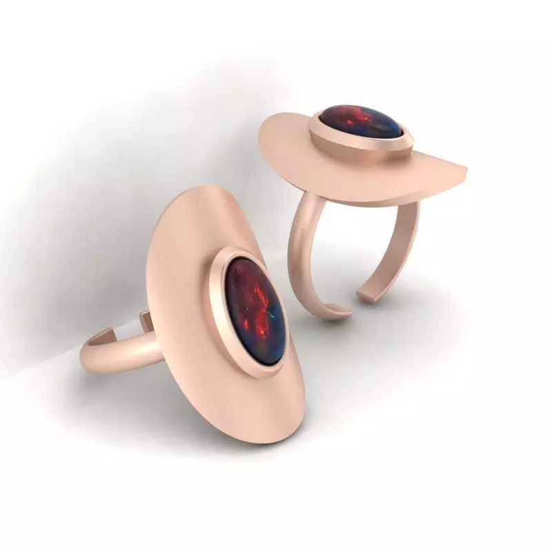 3d-model oval ring 3D print model_0