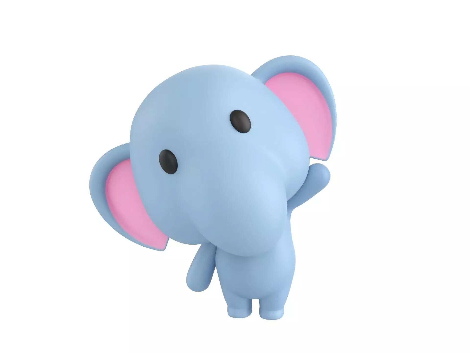Character136 Rigged Elephant 3D model_0