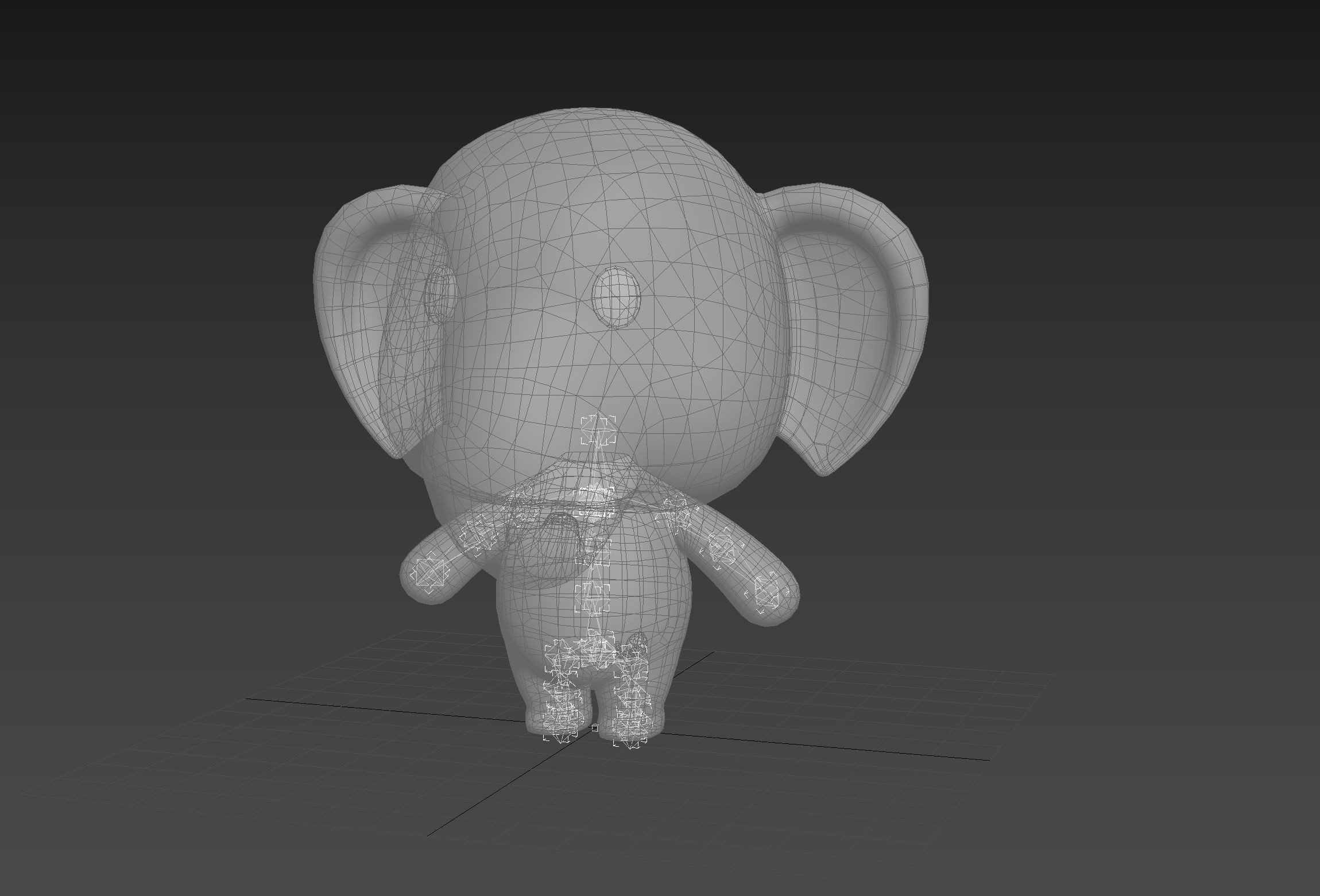 Character136 Rigged Elephant 3D model_22