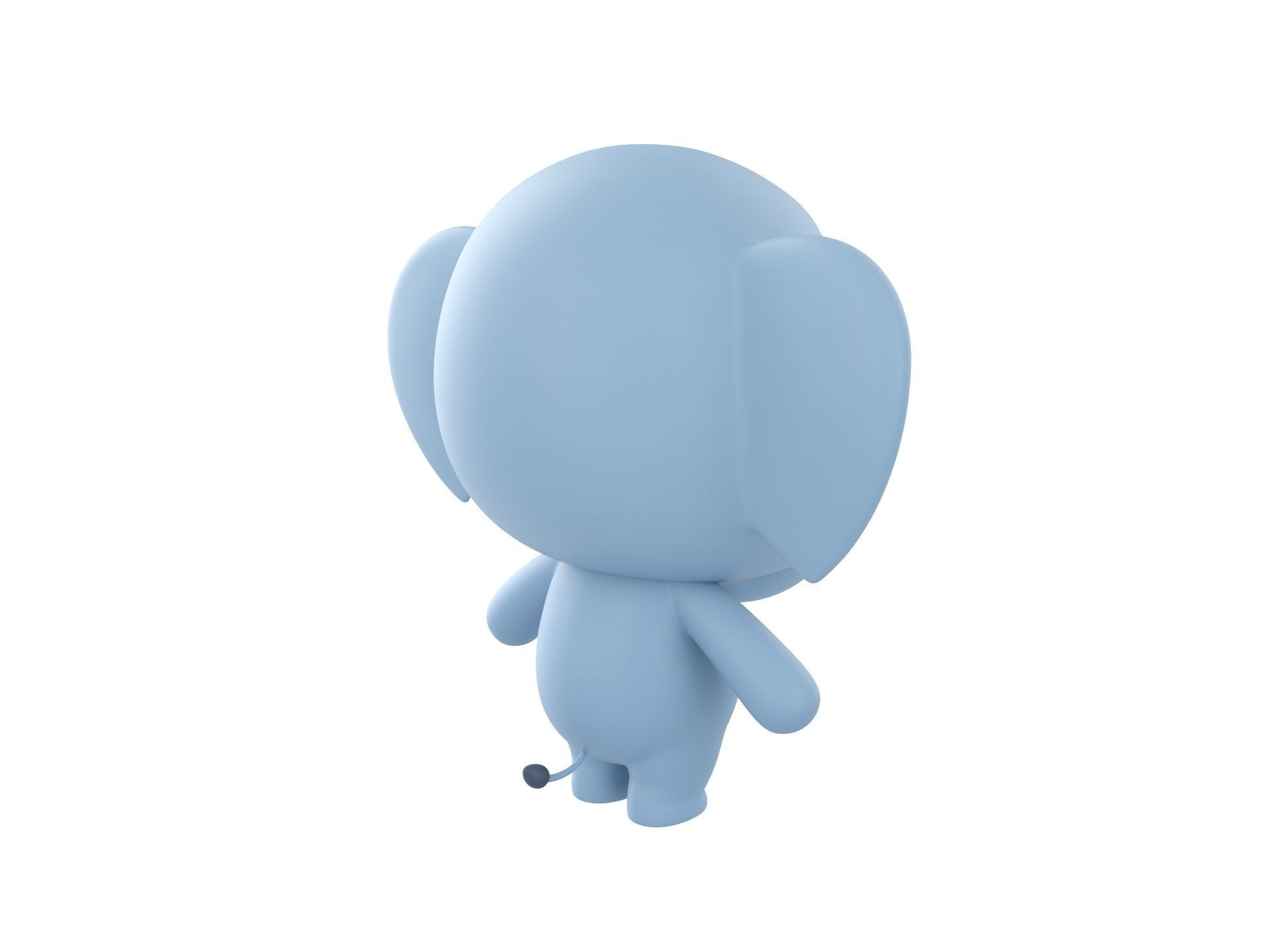 Character136 Rigged Elephant 3D model_4