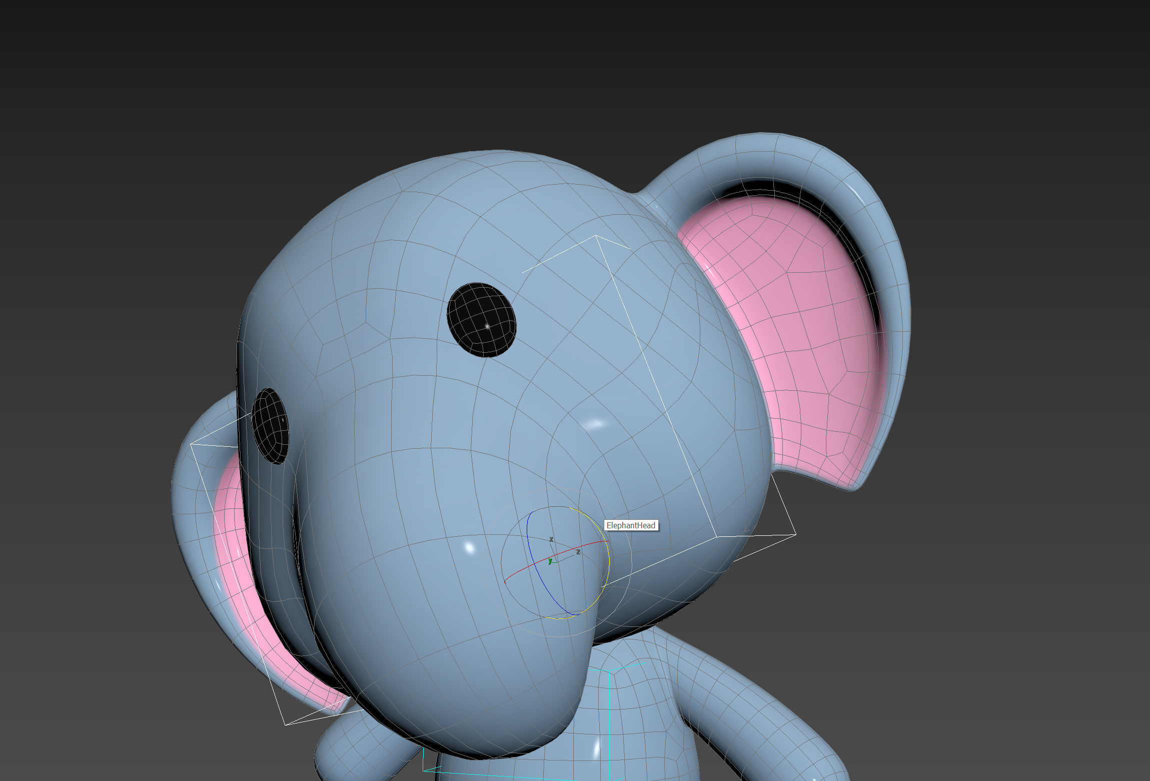 Character136 Rigged Elephant 3D model_16