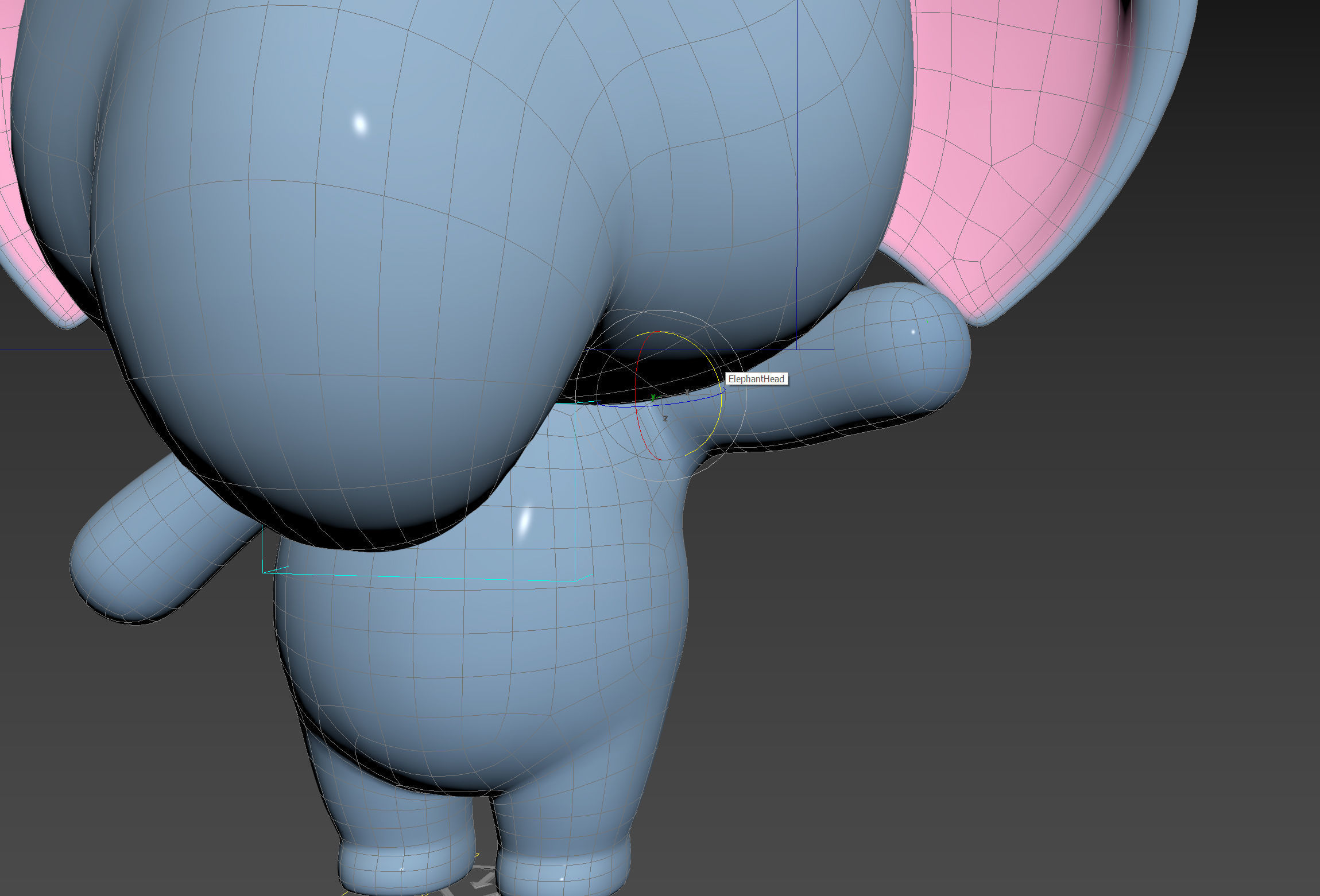Character136 Rigged Elephant 3D model_17
