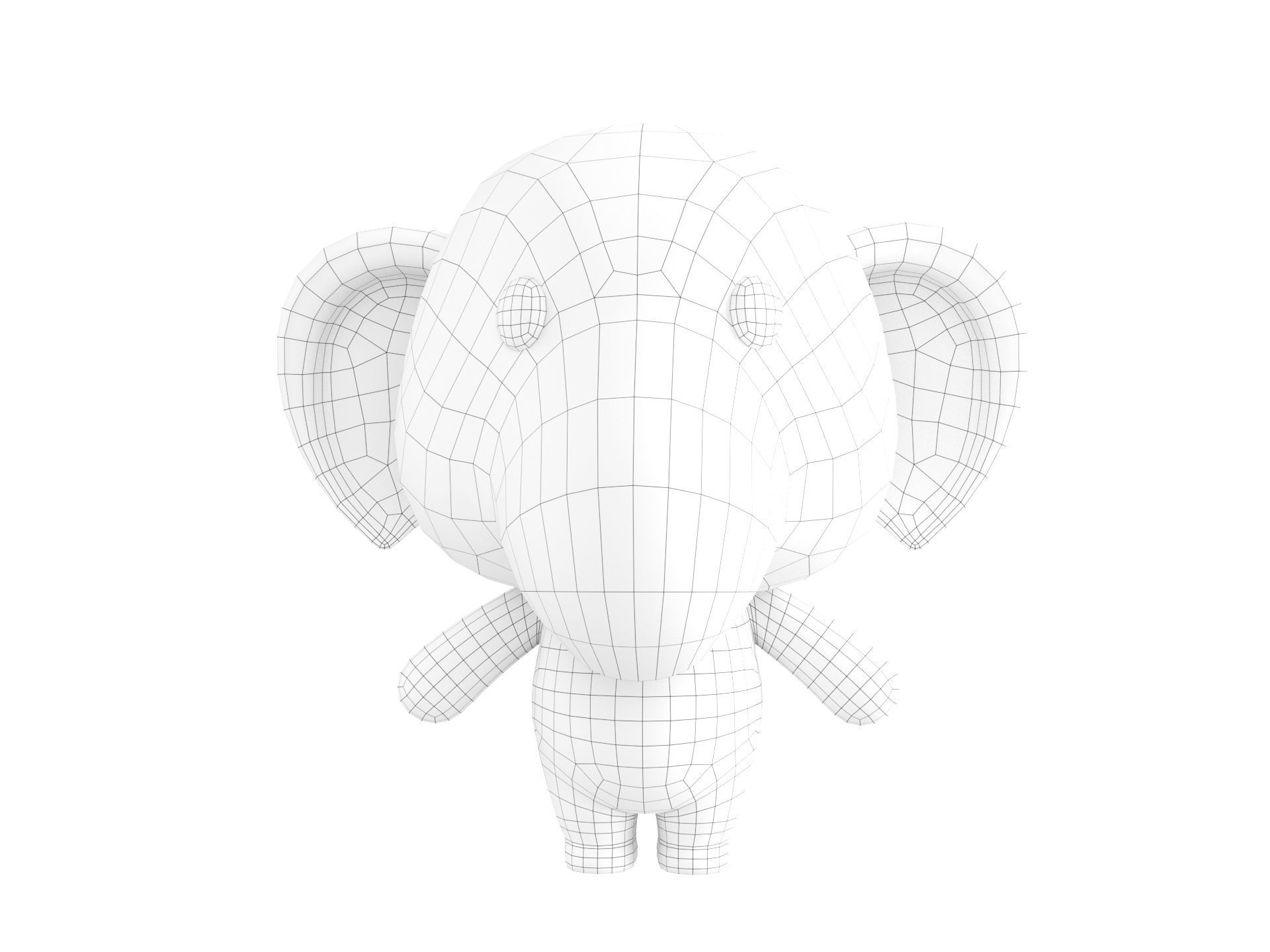 Character136 Rigged Elephant 3D model_23