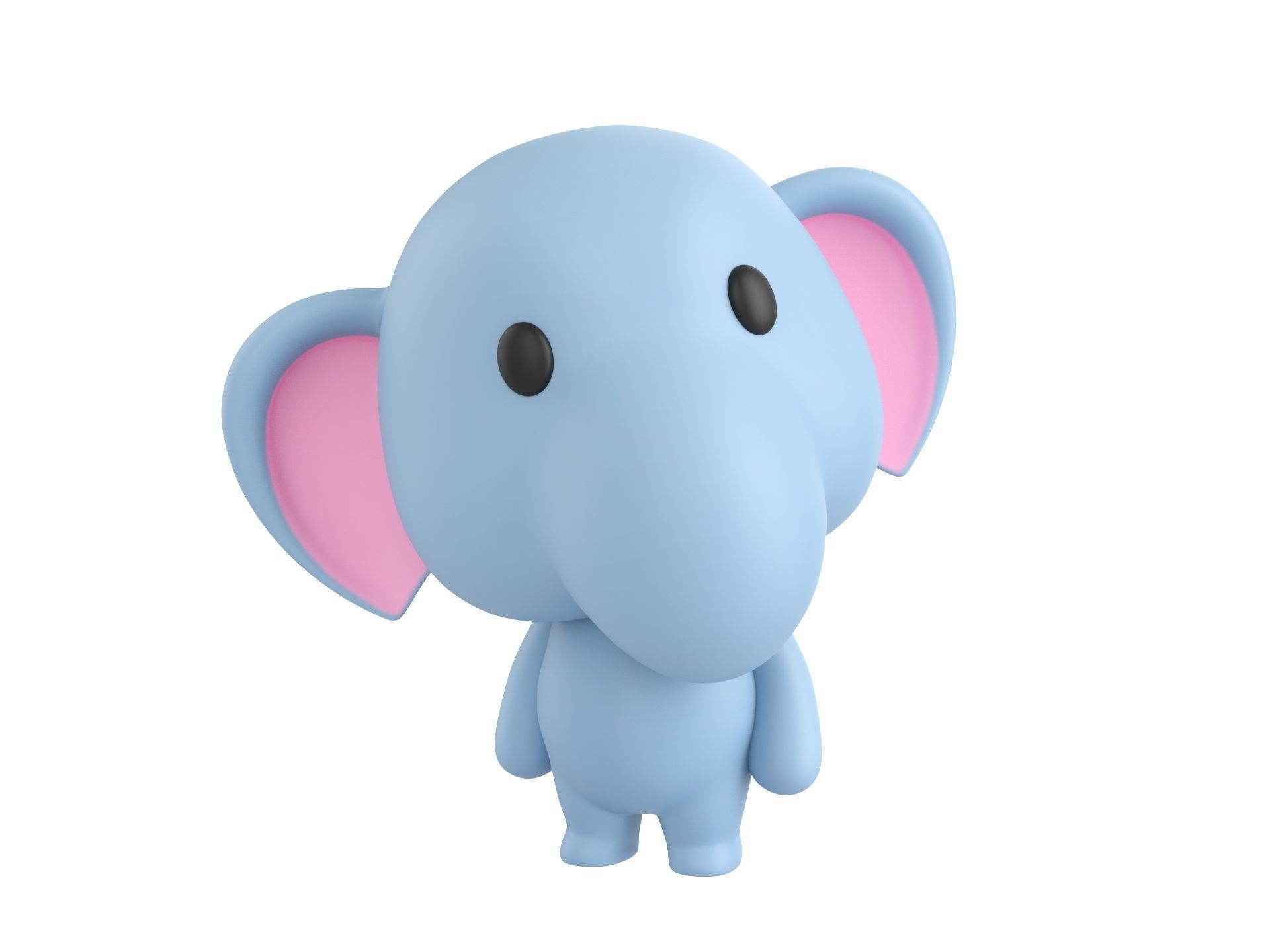 Character136 Rigged Elephant 3D model_10