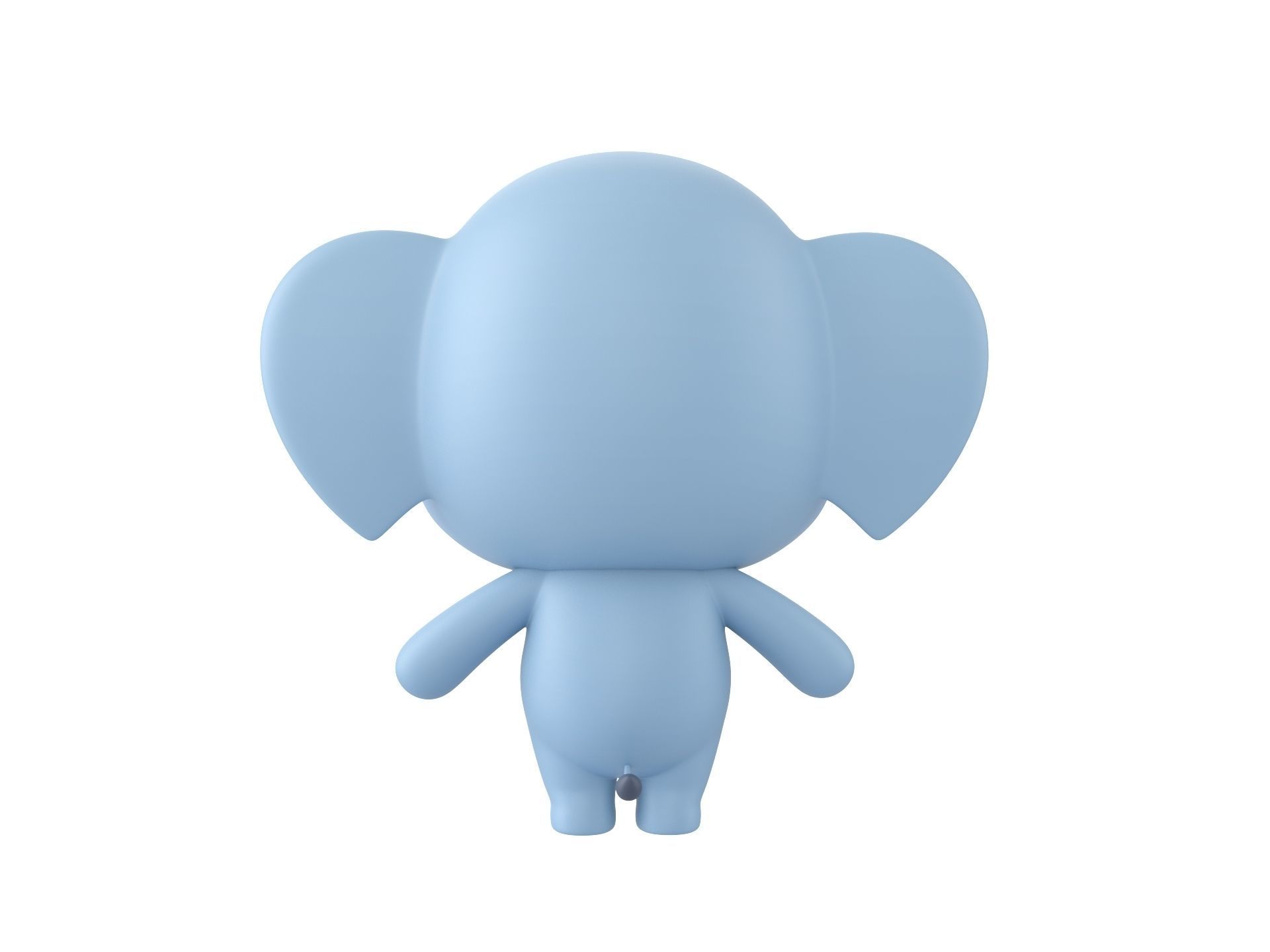Character136 Rigged Elephant 3D model_5