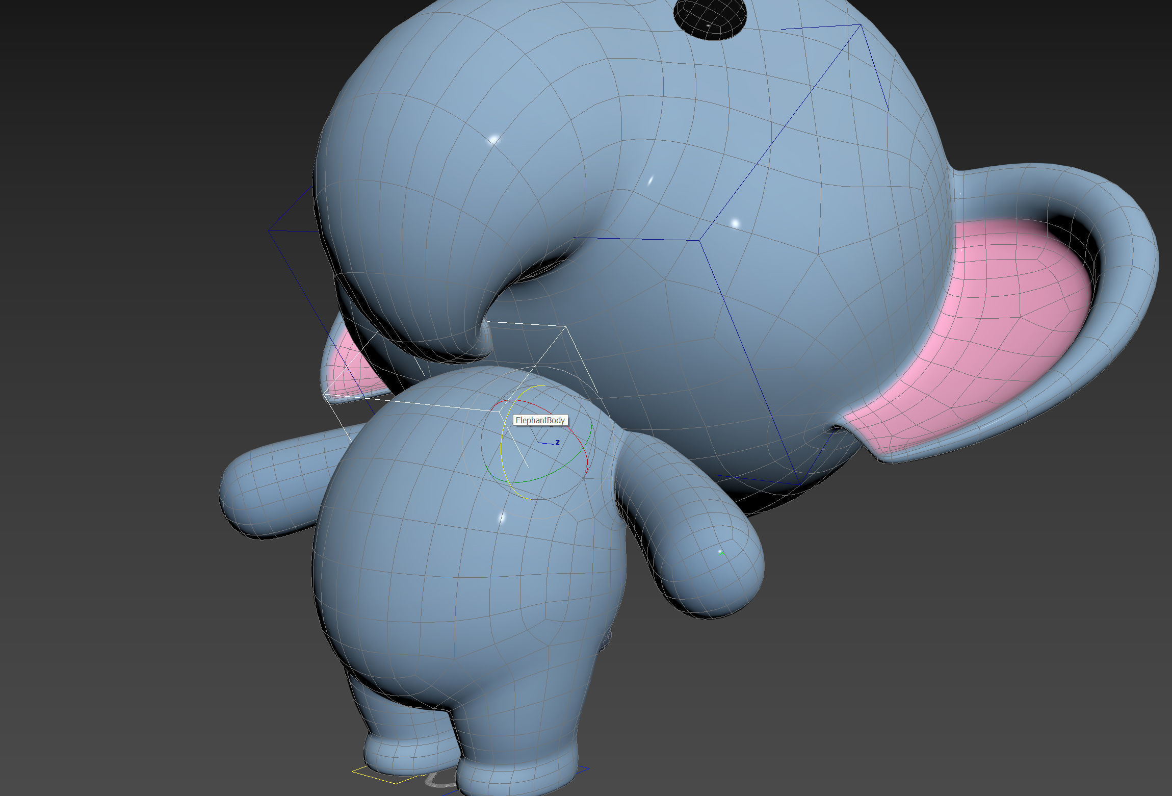 Character136 Rigged Elephant 3D model_19