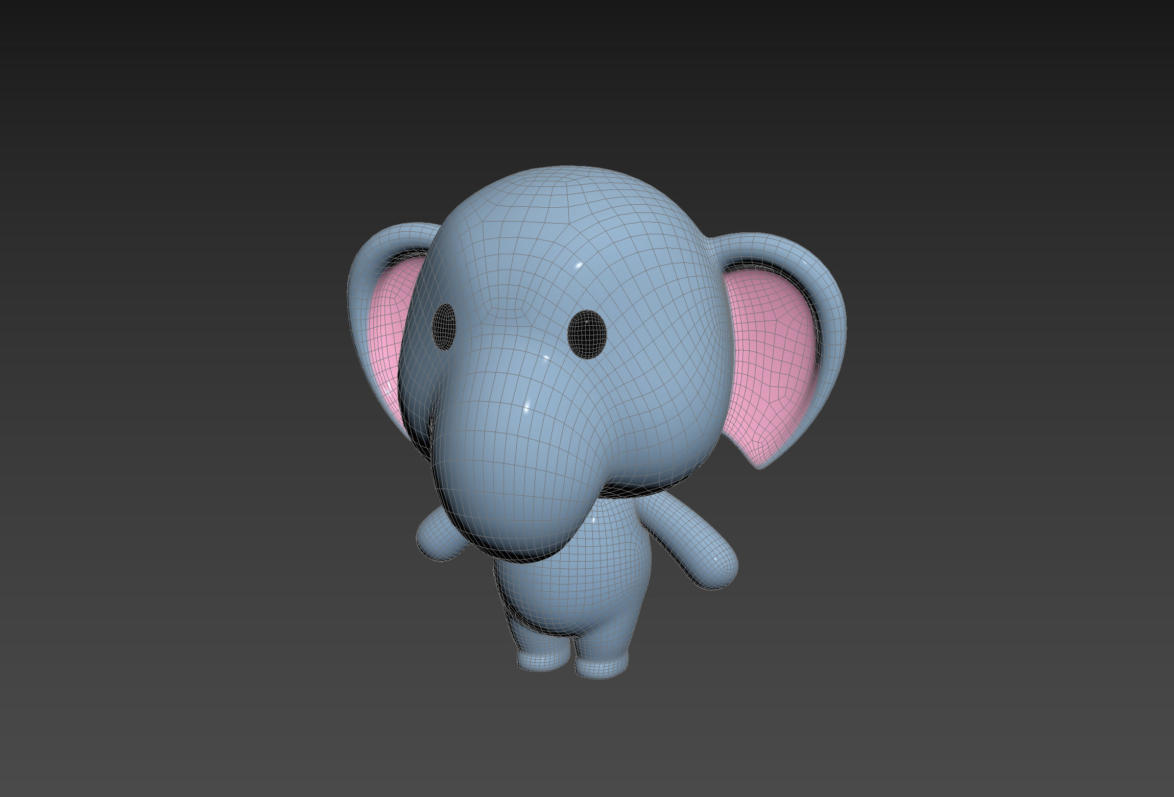 Character136 Rigged Elephant 3D model_14