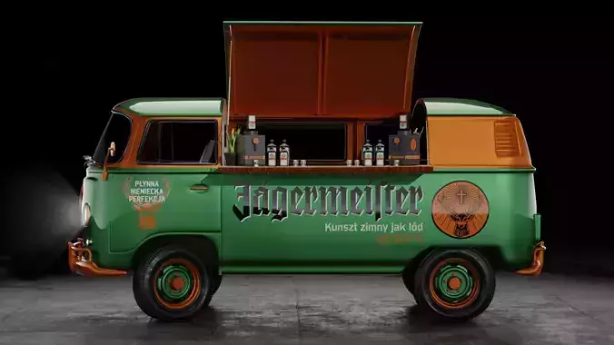 Volkswagen T2 Foodtruck 3D model 3D model