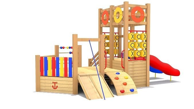 Playground- Wooden Ship 3D model
