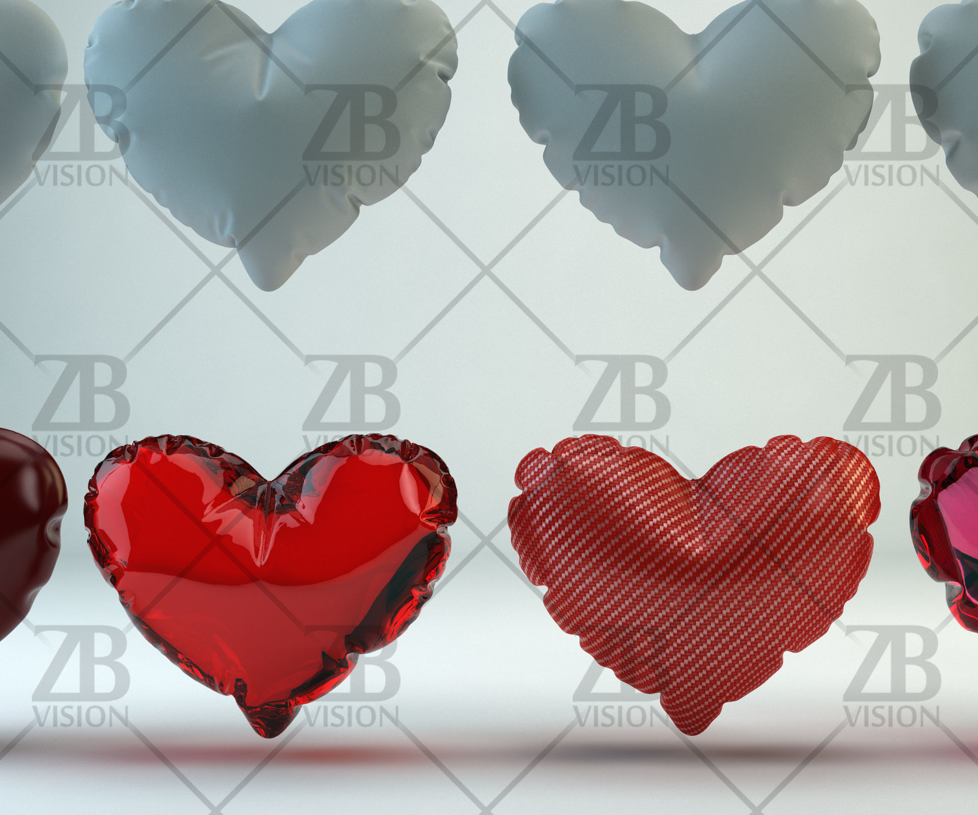 Heart Balloon 3D model_7
