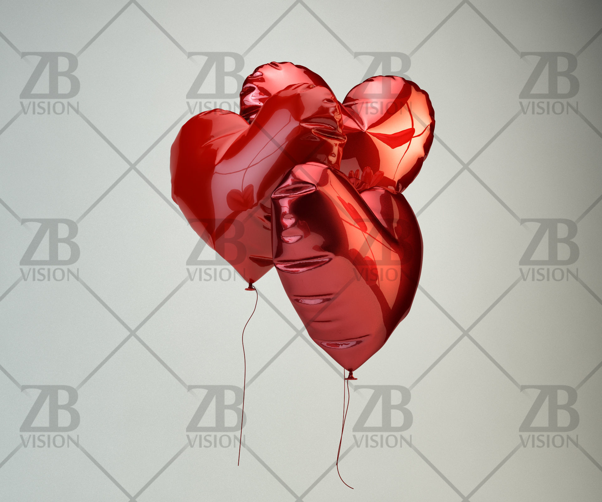 Heart Balloon 3D model_15