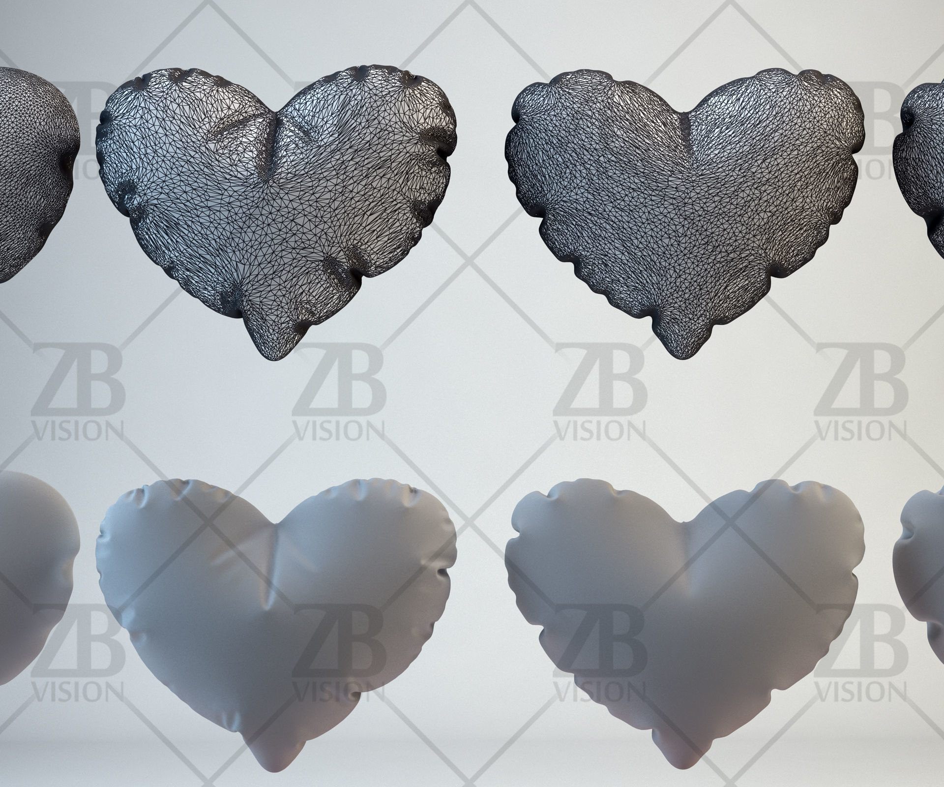 Heart Balloon 3D model_4