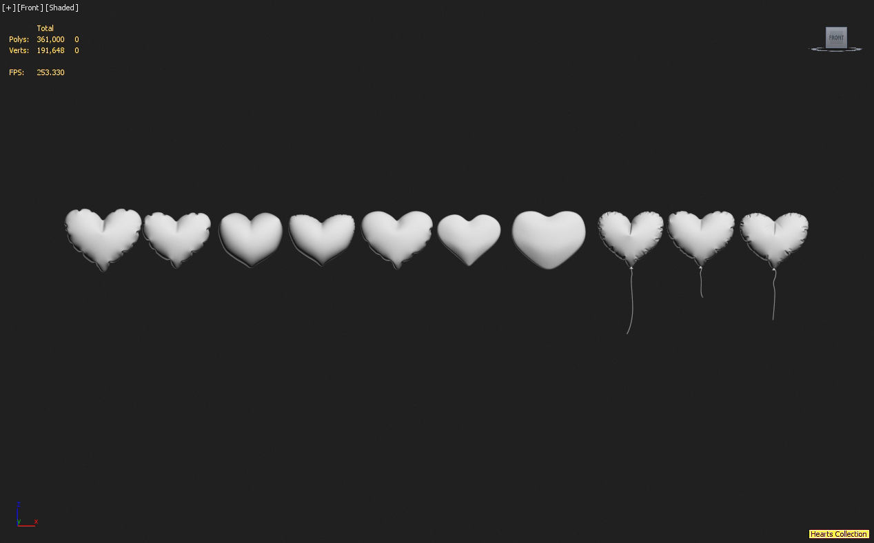 Heart Balloon 3D model_21