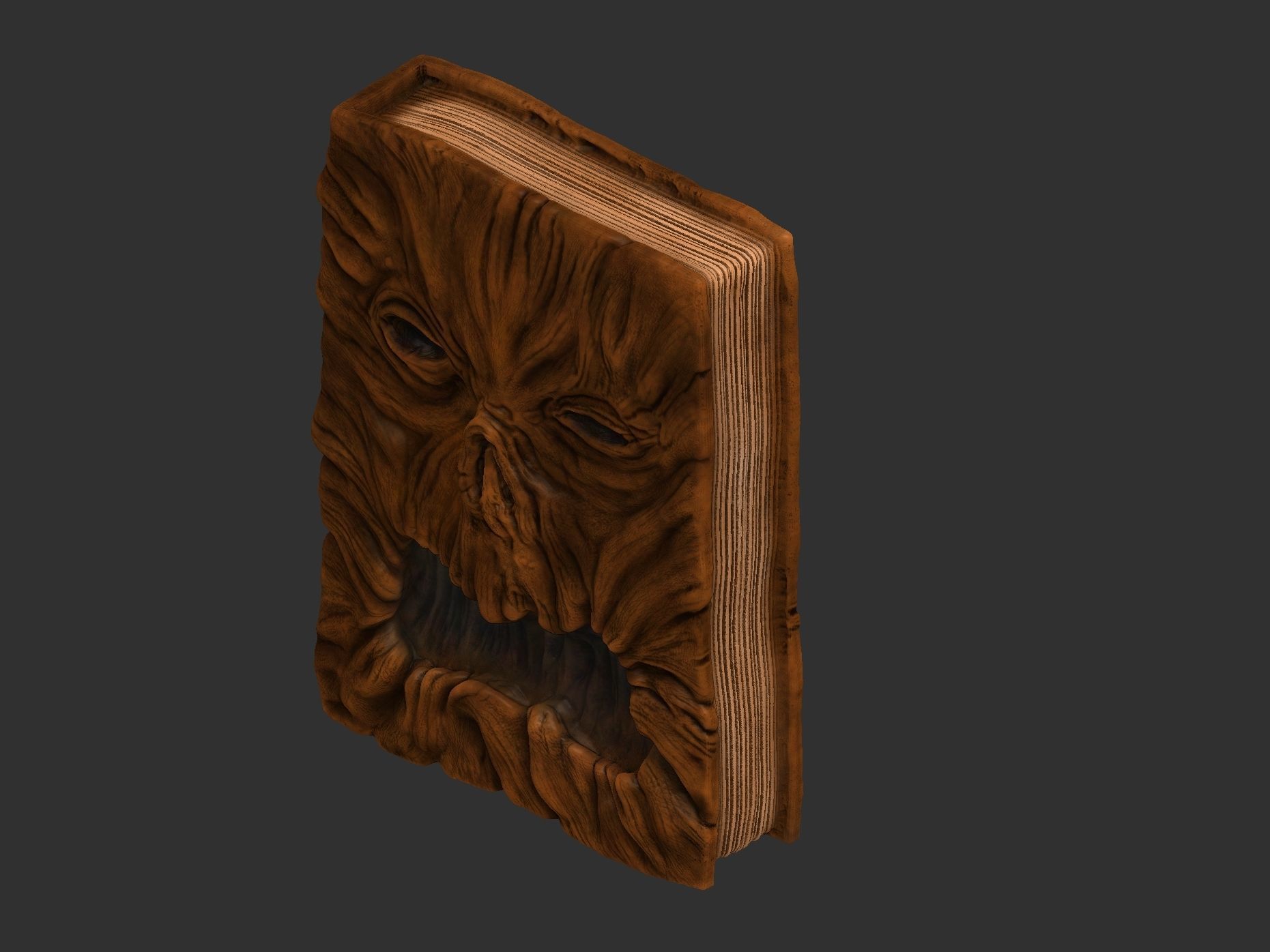 evil dead -necronomicon book-stl-obj 3D print model_10