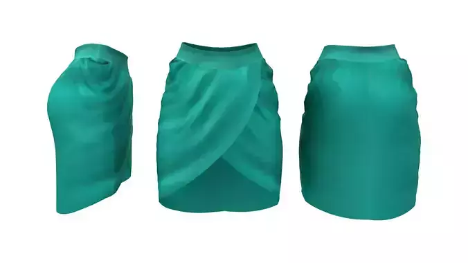 Tulip Skirt Low-poly 3D model