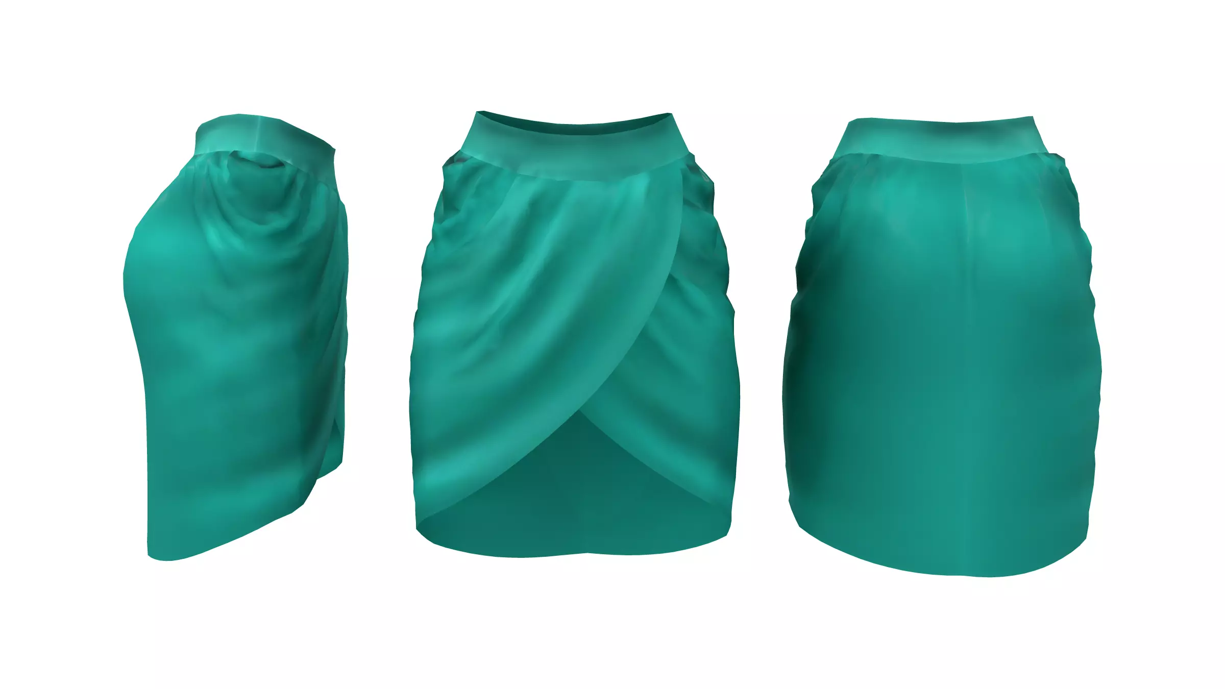 Tulip Skirt Low-poly 3D model