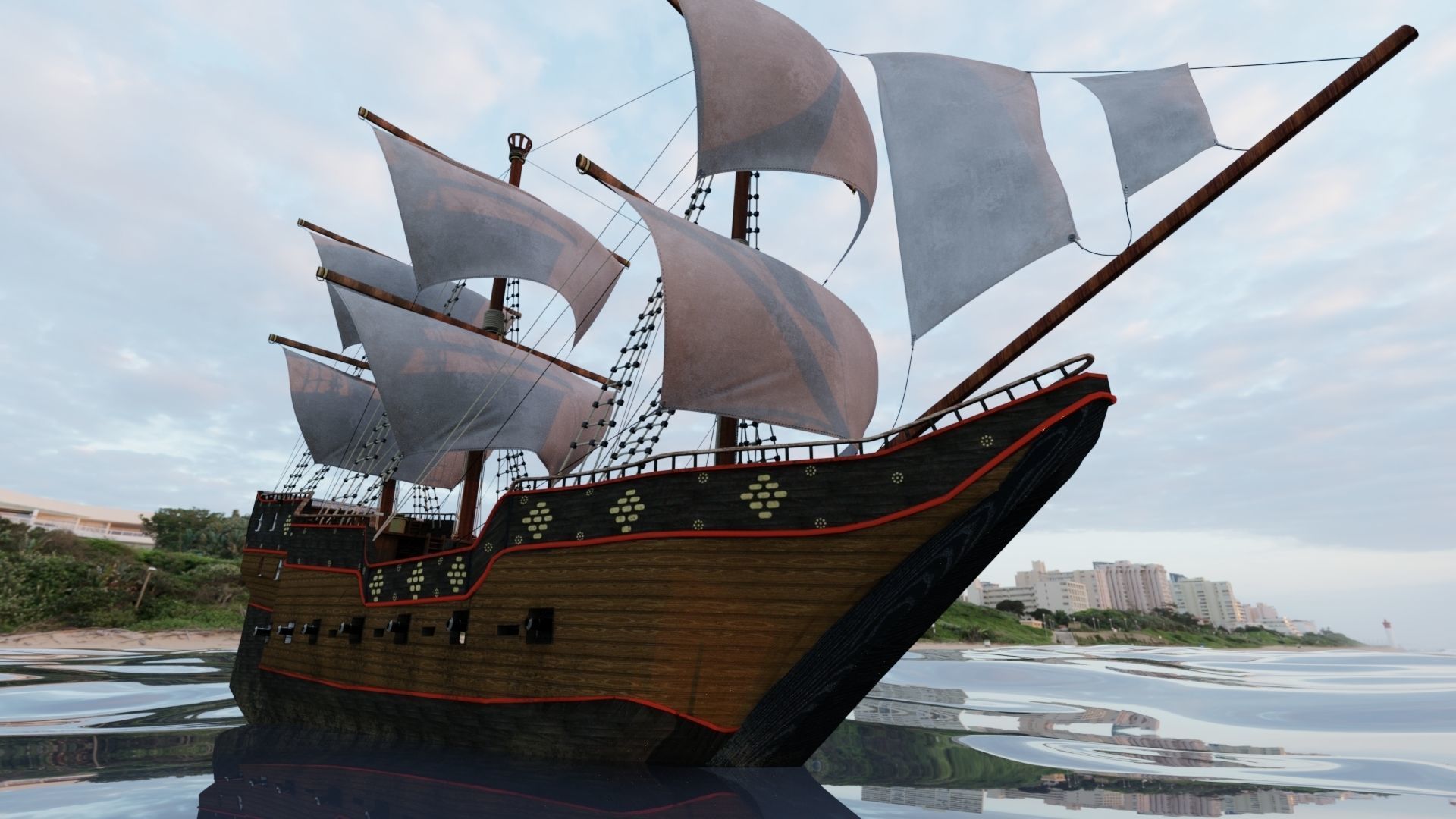 Pirate Ship 3D model_5
