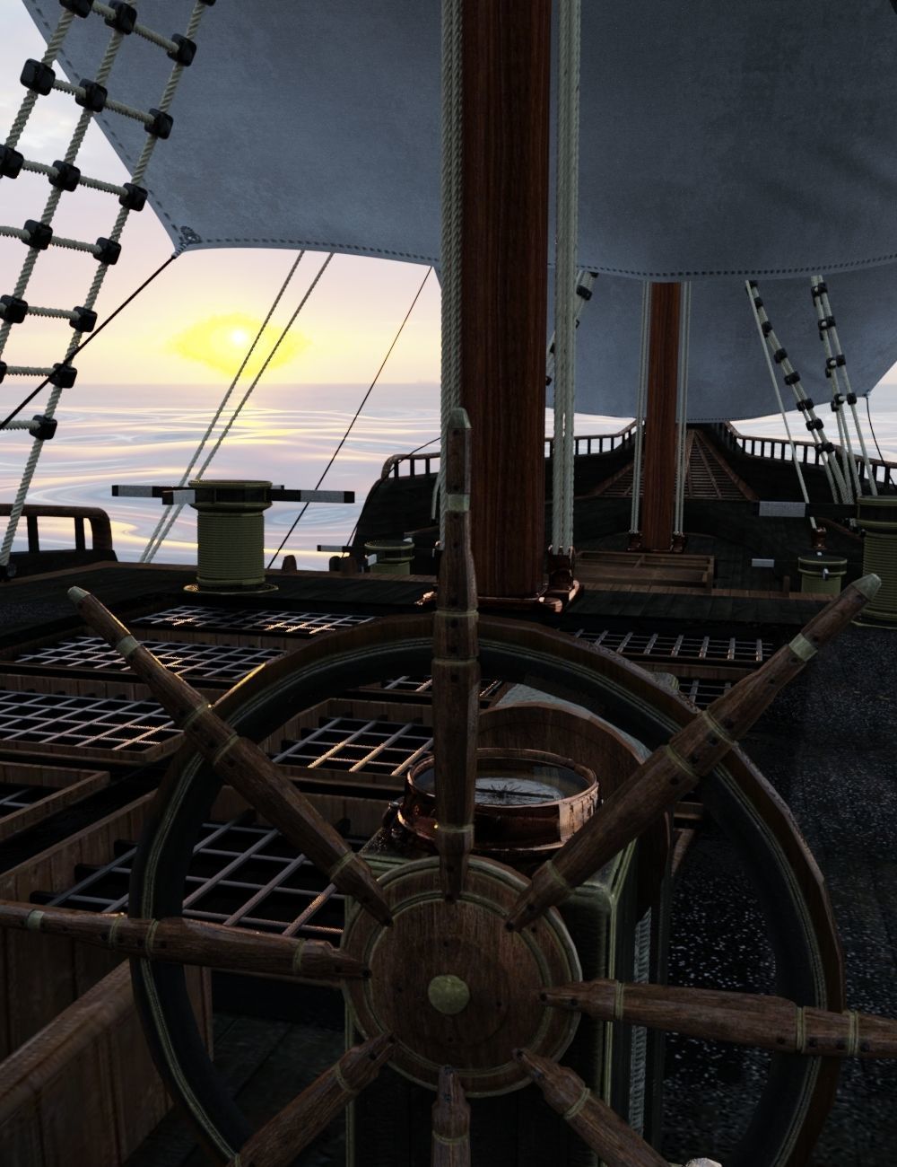 Pirate Ship 3D model_2