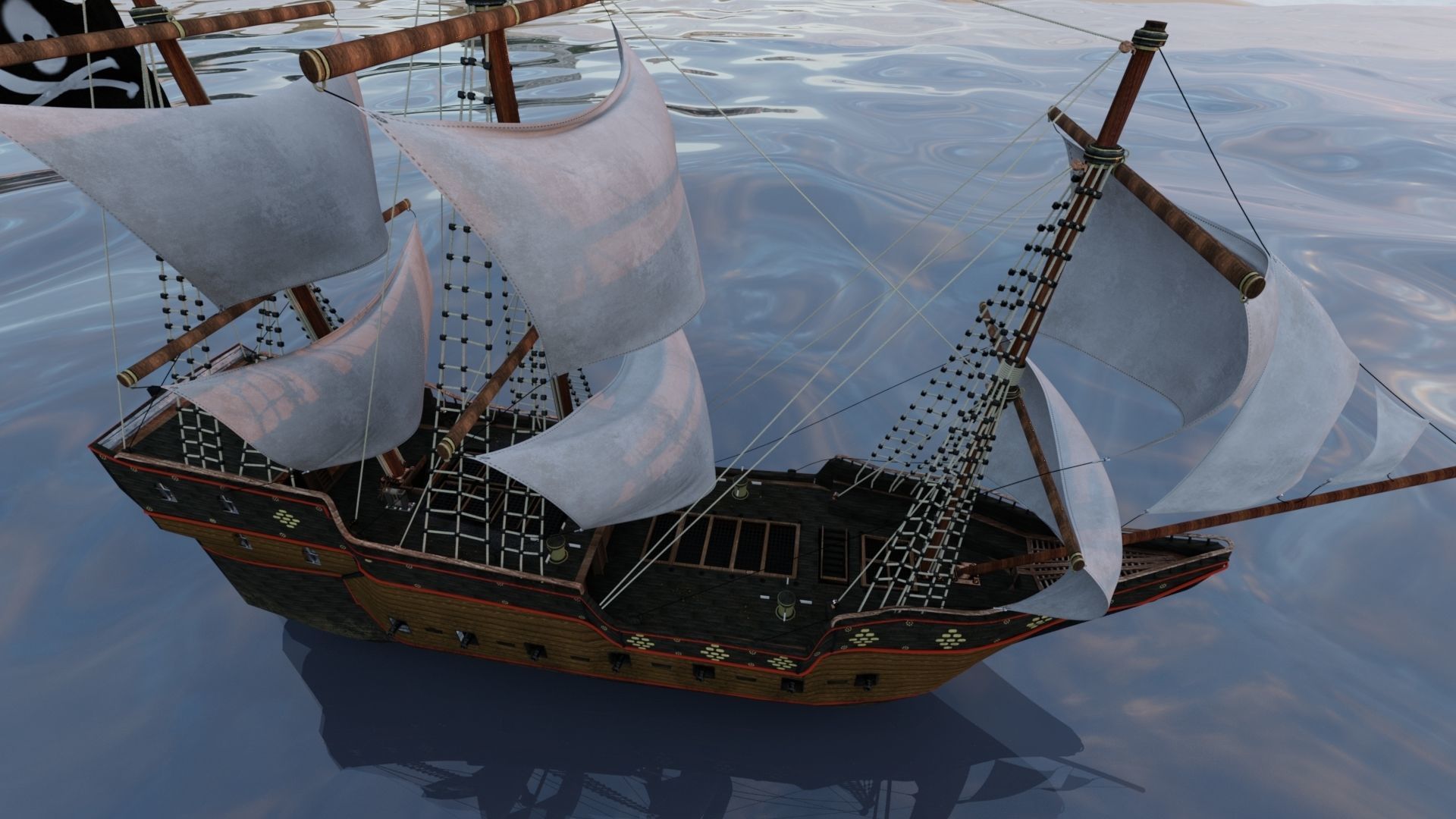 Pirate Ship 3D model_4