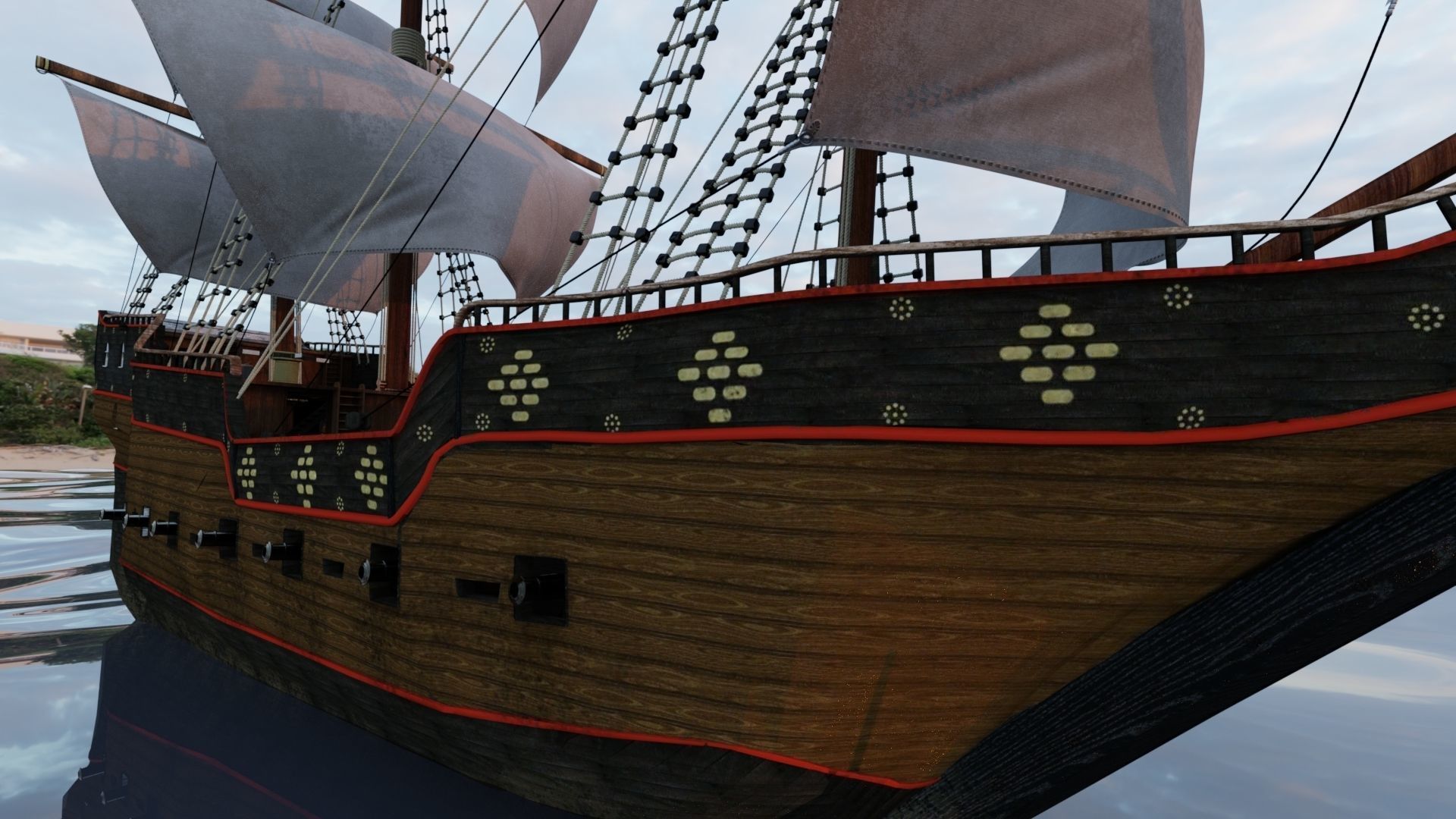 Pirate Ship 3D model_1