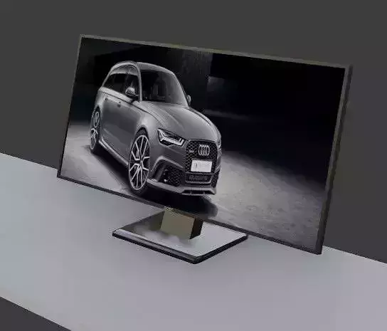 Monitor on table 3D model