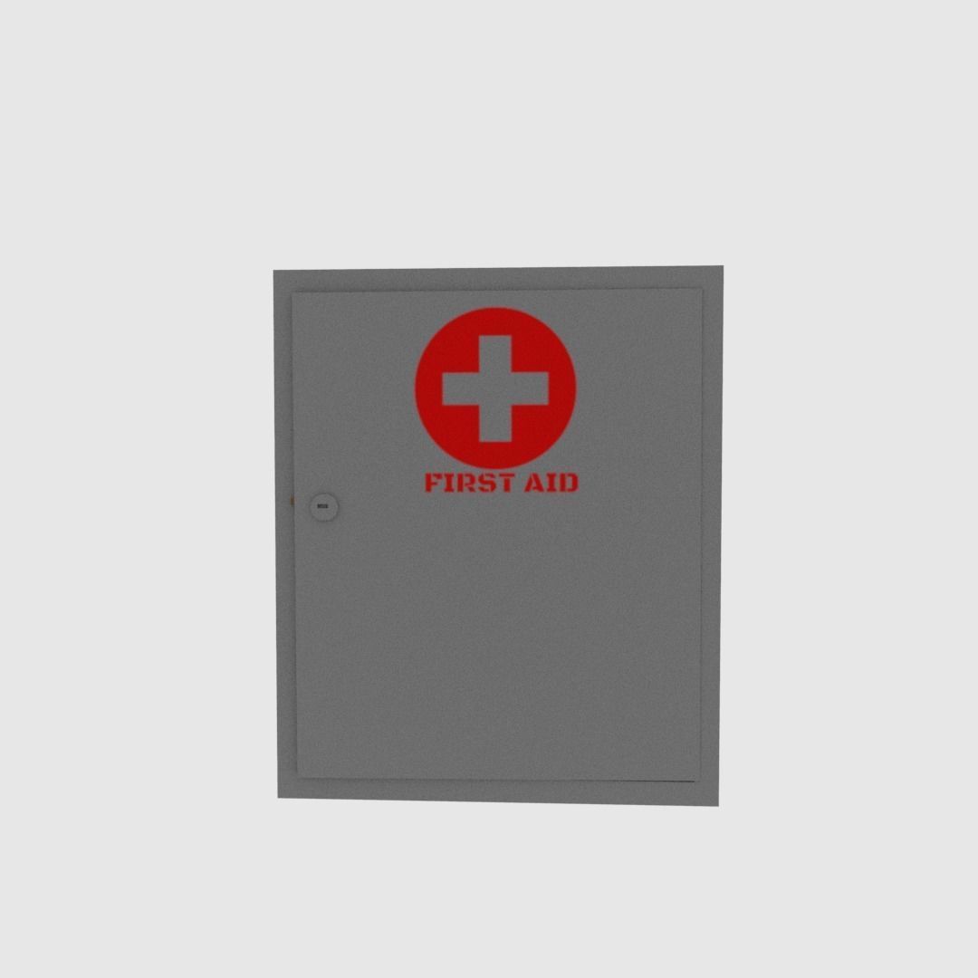 First aid cabinet  Free low-poly 3D model_1
