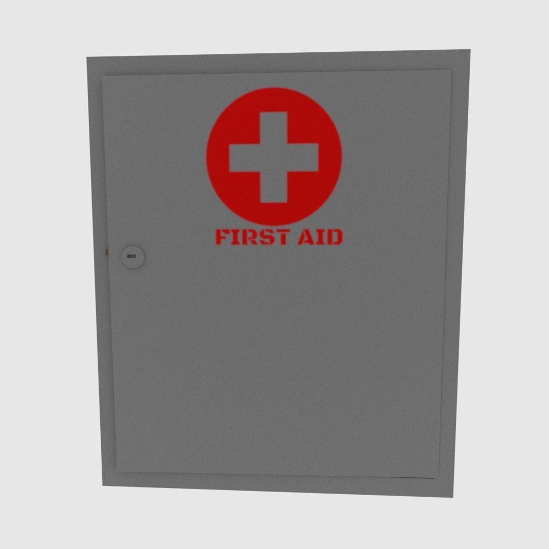 First aid cabinet  Free low-poly 3D model_7