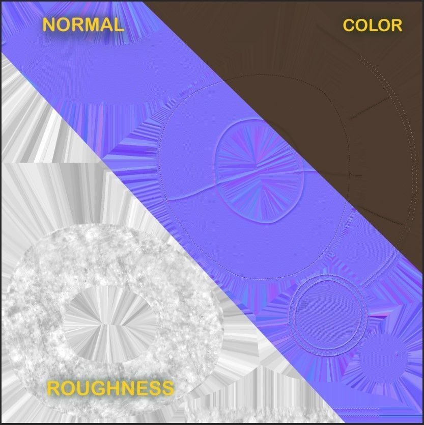 Cowboy Hat - Stylized Western Leather Hat Low-poly 3D model_7