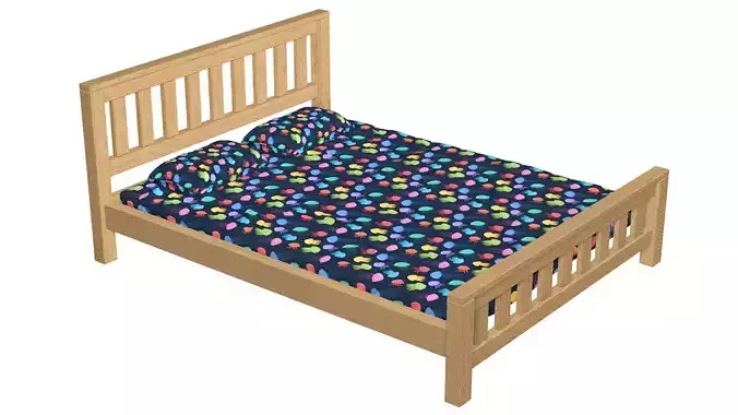 Bed 5 with polka dots