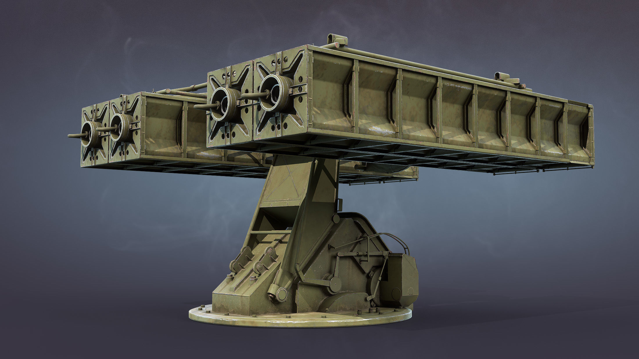 Strela-10 9K35 Missile System Low-poly 3D model_2