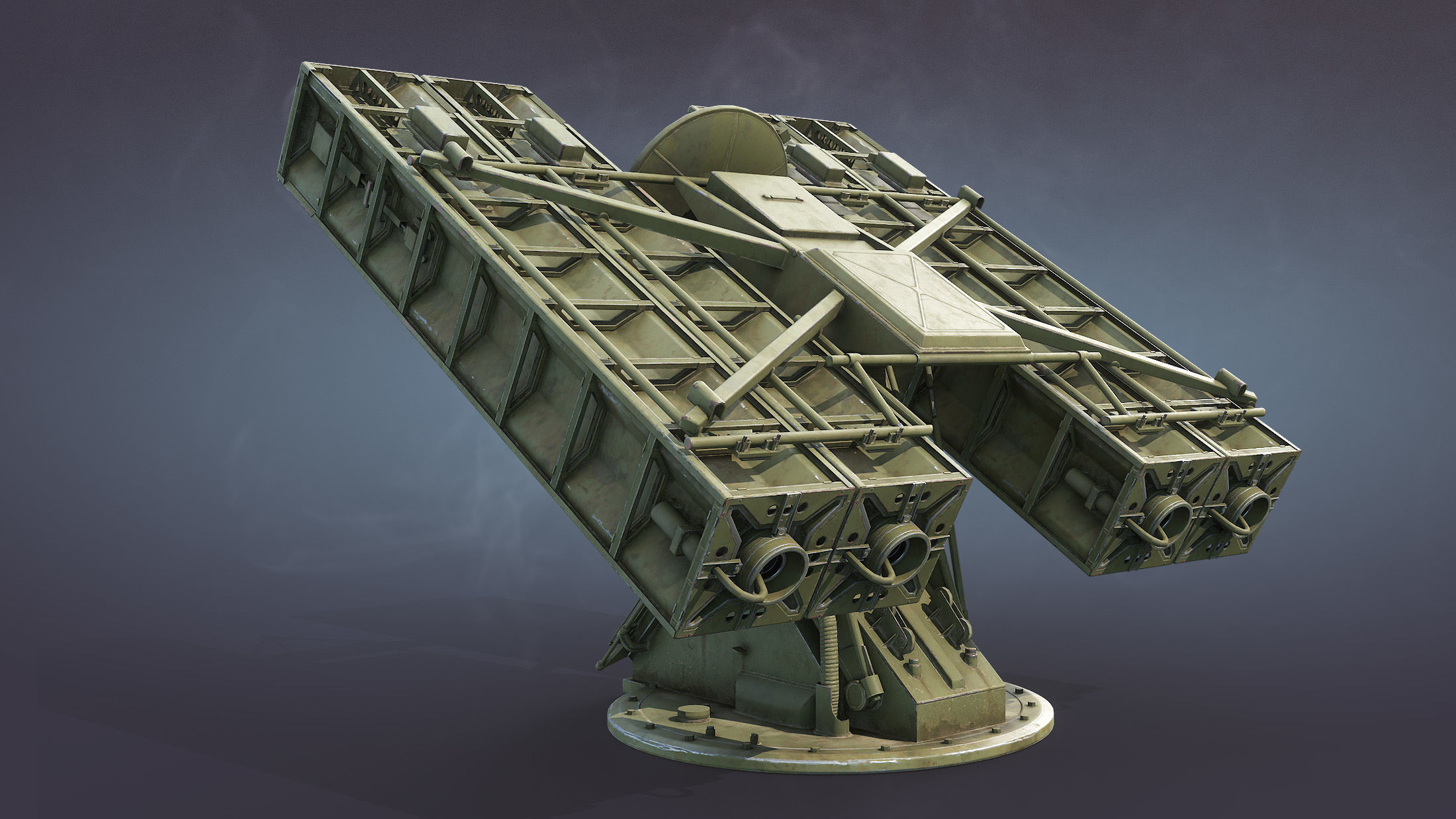 Strela-10 9K35 Missile System Low-poly 3D model_1