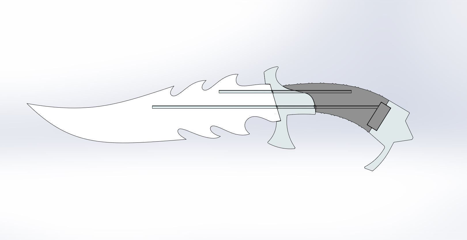 Blade of Kano from the movie Mortal Kombat 1995 3D print model_26