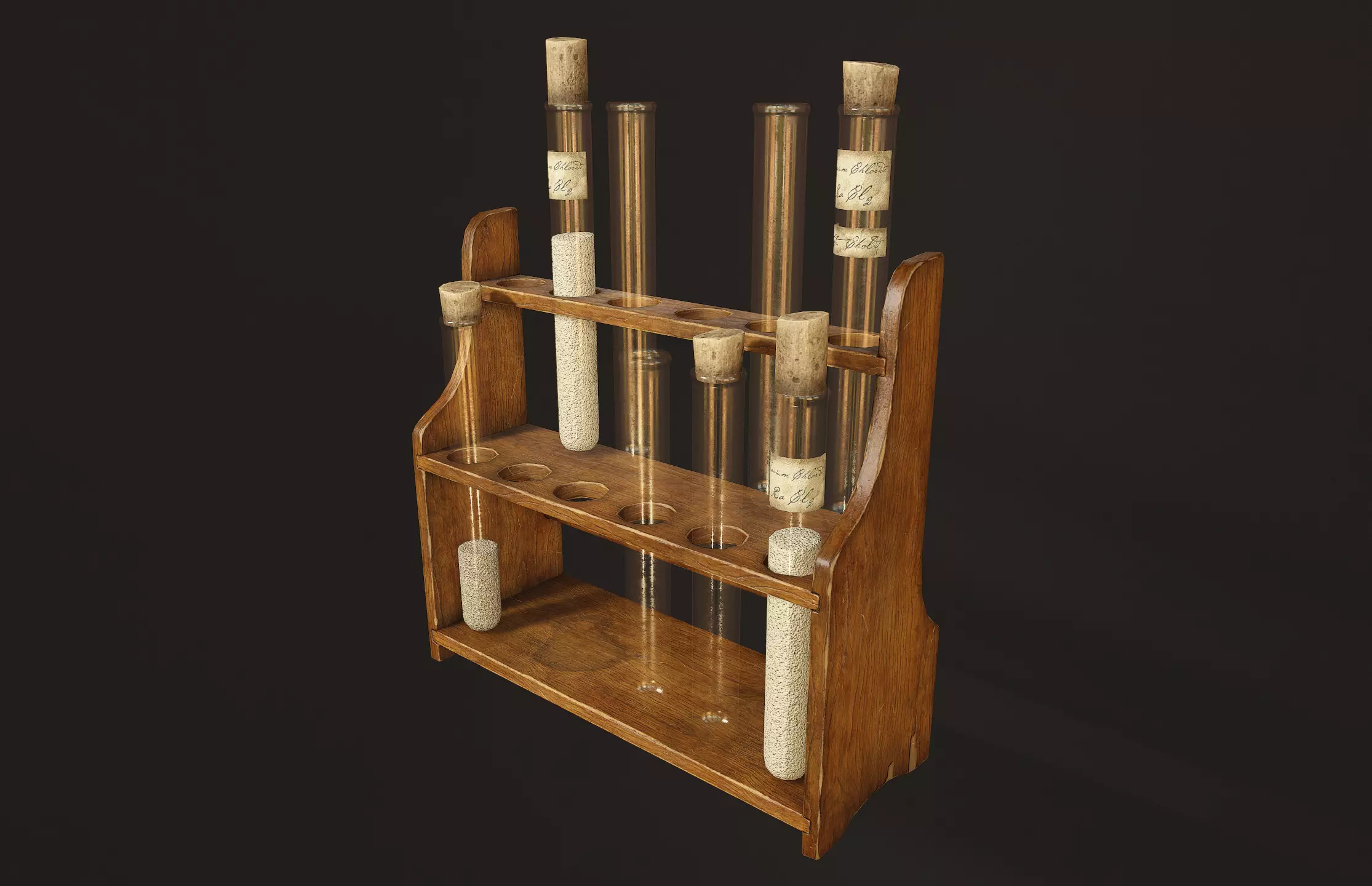 Test Tube Rack - PBR Game Ready Low-poly 3D model_0