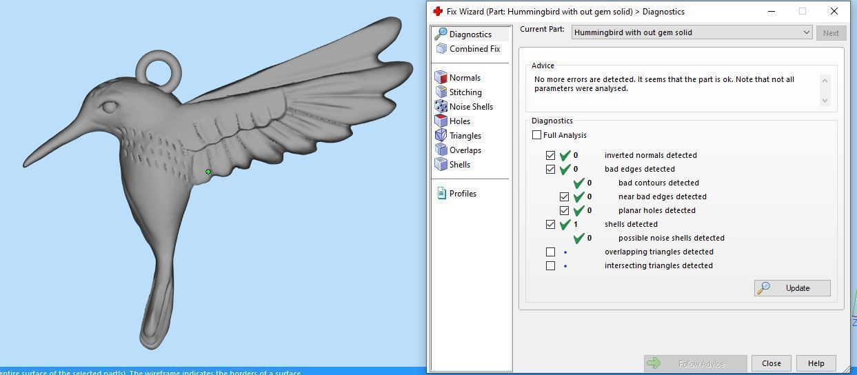 Hummingbird Gold Pendant Silver Gold  Print 3D print model_10