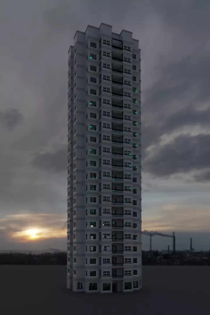Apartment Building Free 3D model