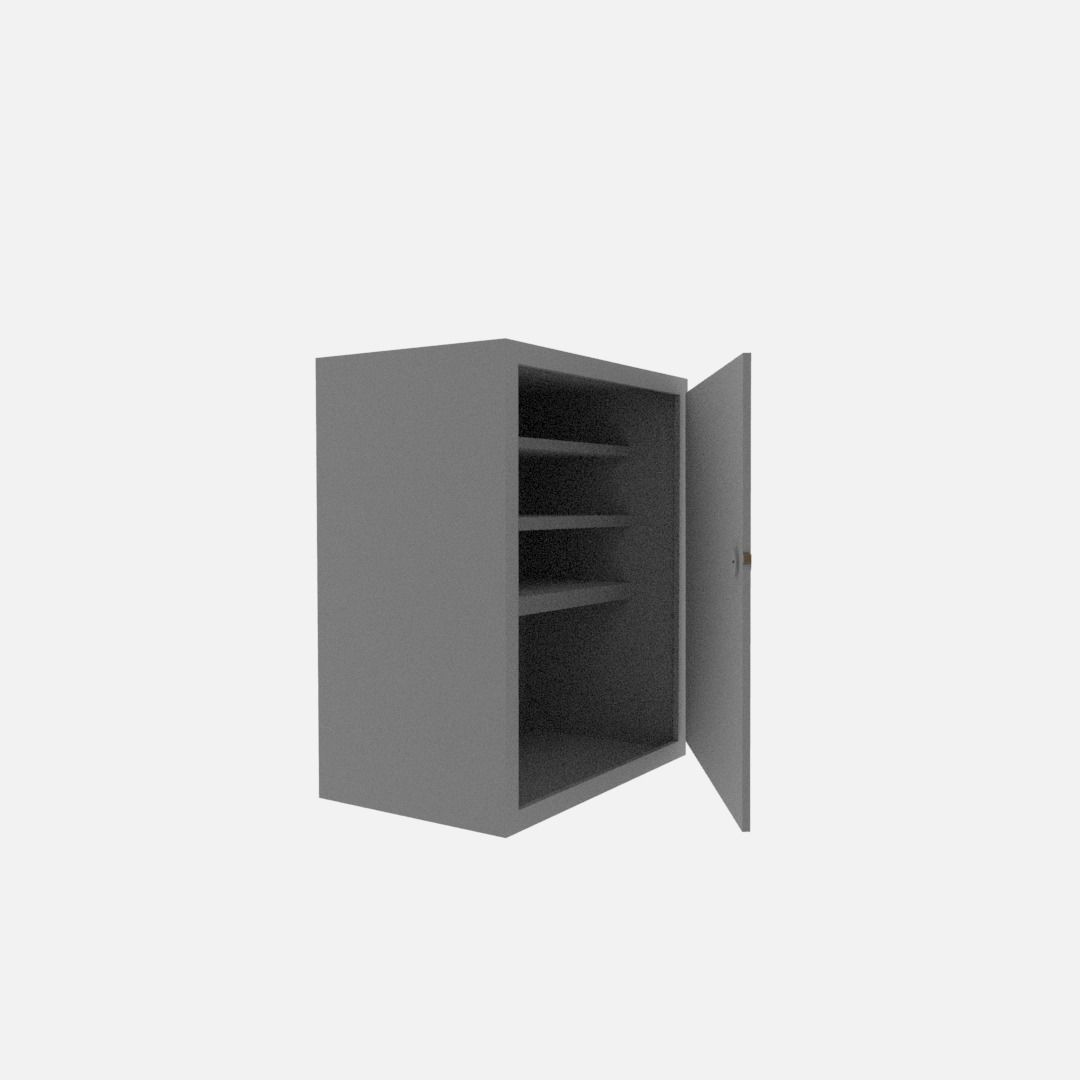 First aid cabinet  Low-poly 3D model_10