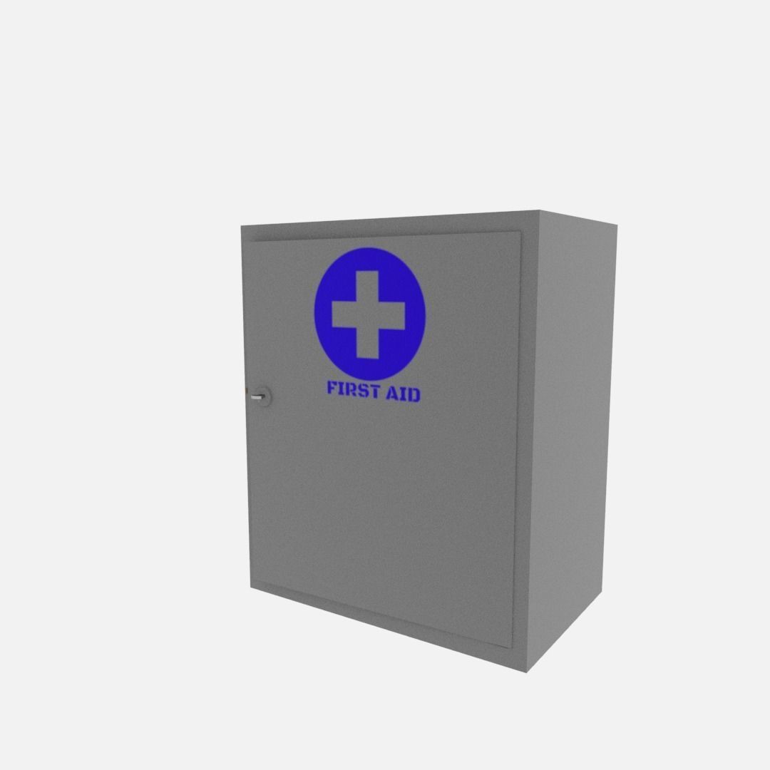 First aid cabinet  Low-poly 3D model_12