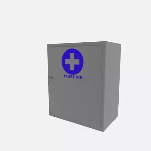 First aid cabinet  Low-poly 3D model