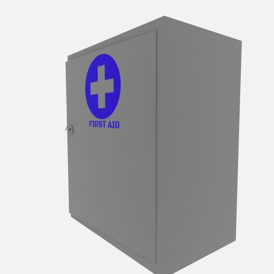 First aid cabinet  Low-poly 3D model_17