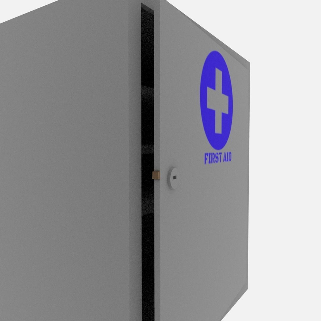 First aid cabinet  Low-poly 3D model_18