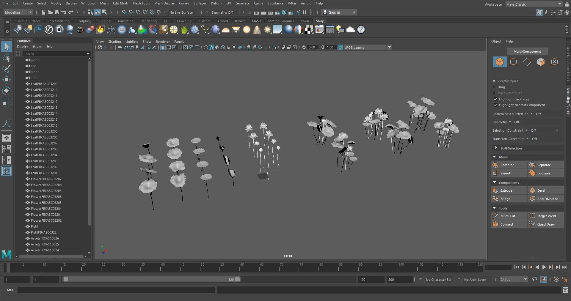Realistic Lotus Art Low-poly 3D model_19