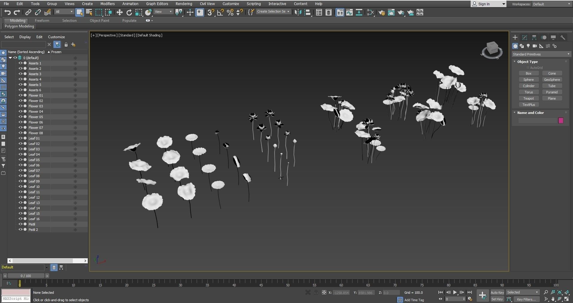 Realistic Lotus Art Low-poly 3D model_20