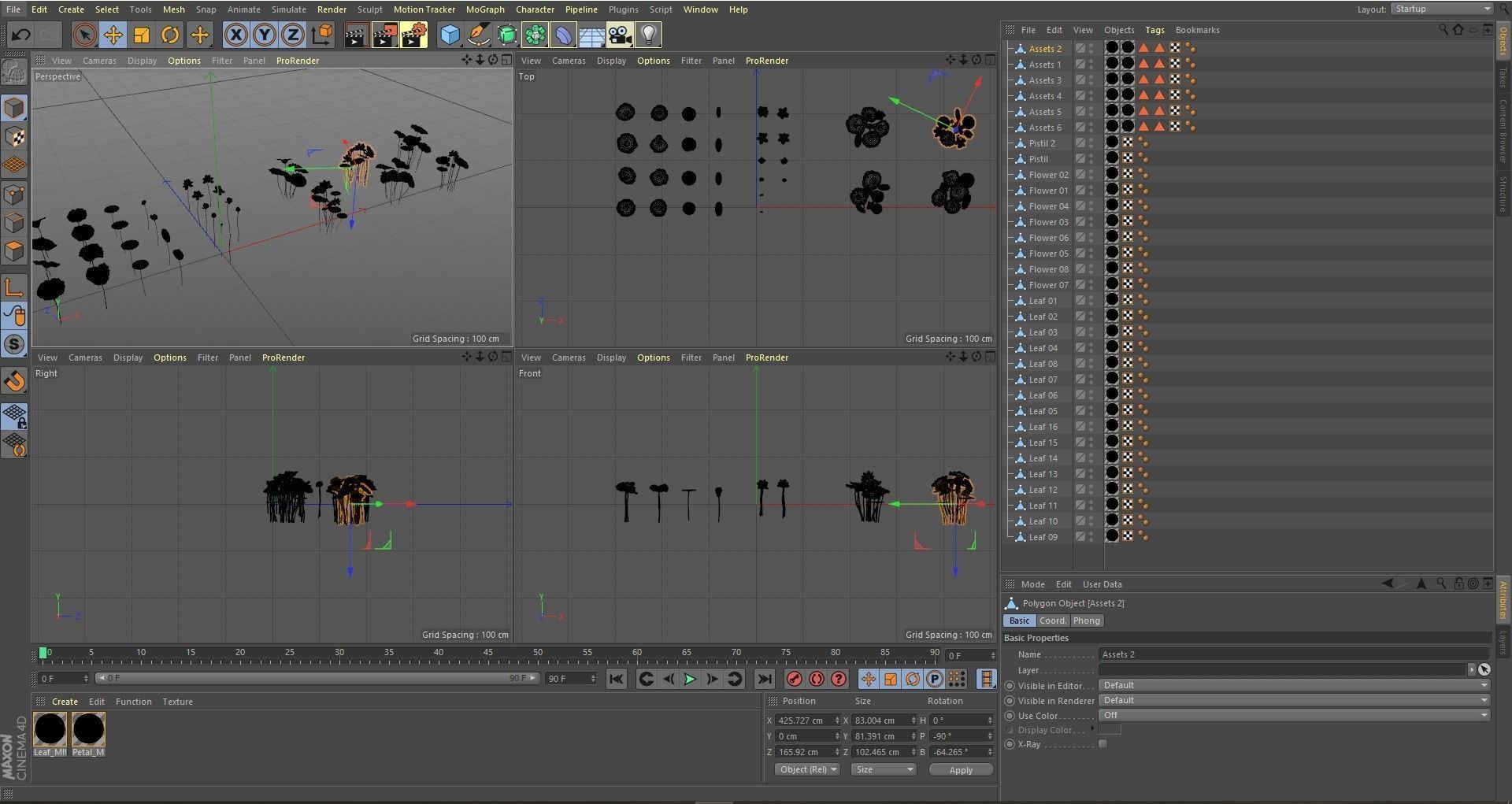 Realistic Lotus Art Low-poly 3D model_21
