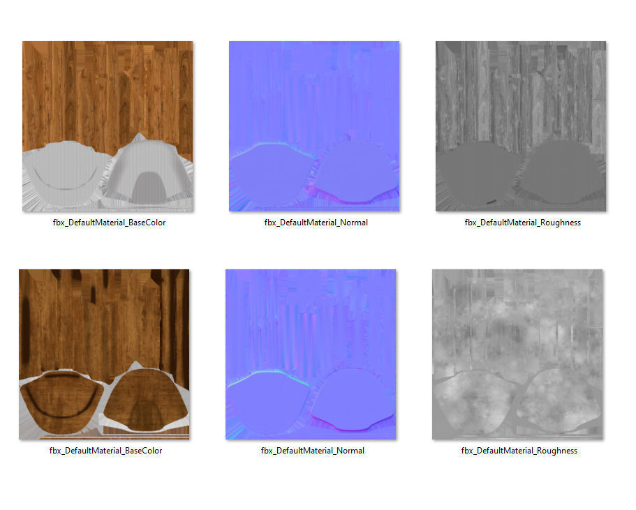 silla poltrona en madera Low-poly 3D model_3